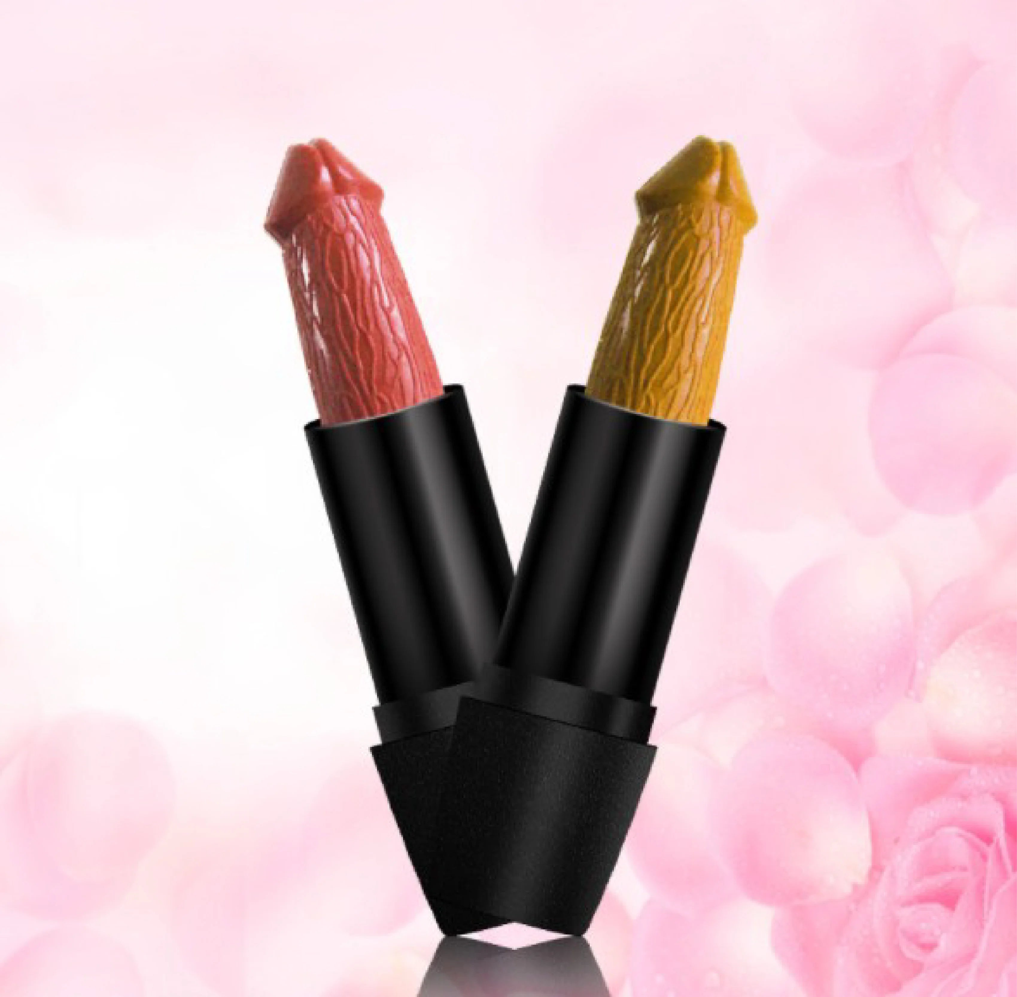 Brand Glitter Matte Smooth Lipstick Creamy Kissable Shadow Penis Lipstick